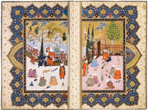 Spotkanie uczonych ludzi na tarasie autorstwa Iranian Master