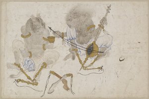Dwa skrępowane demony, XV wiek autorstwa Iranian Master