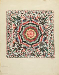 Patchwork i kołdra z aplikacjami autorstwa Irene Schaefer