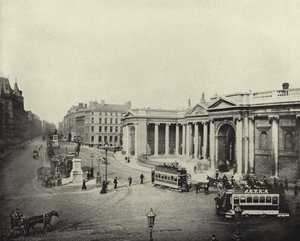 Bank of Ireland, Dawny Parlament, Dublin (zdjęcie czarno-białe) autorstwa Irish Photographer