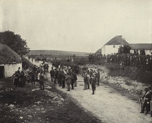 Marsz do eksmisji, hrabstwo Clare (czarno-białe zdjęcie) autorstwa Irish Photographer