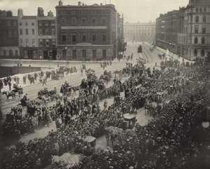Parnell Memorial Procession, Dublin (zdjęcie czarno-białe) autorstwa Irish Photographer