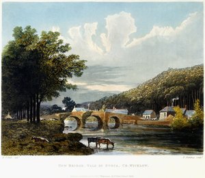 New Bridge, Vale of Ovoca, hrabstwo Wicklow, 1835 autorstwa Irish School