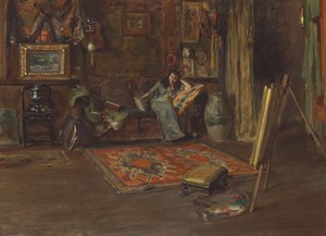 Wnętrze studia przy Tenth Street Williama Merritta Chase