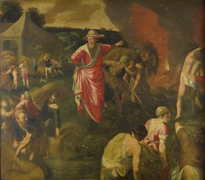 Przypowieść o chwastach wśród pszenicy autorstwa Isaac Claesz. van Swanenburg (attributed to)