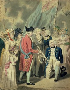 Admirał Collingwood (1750-1810) Odebranie Srebrnego Miecza (akwarela na papierze)