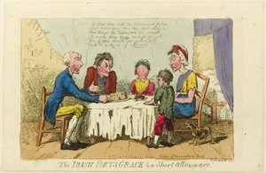 Irlandzcy poeci Grace do niskiego zasiłku! autorstwa Isaac Cruikshank