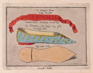 The Duchess Blush lub York Flame, wyd. 1791 (grawerowanie ręcznie kolorowane) autorstwa Isaac Cruikshank