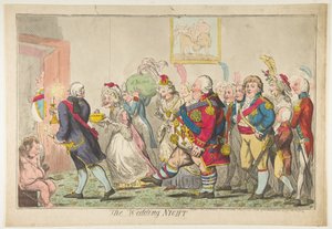 Noc poślubna, 20 maja 1797 r. autorstwa Isaac Cruikshank