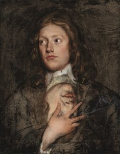 Portret dżentelmena, w popiersiu, z kolejnym portretem poniżej (olej na płótnie)