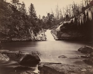 Jezioro Lula, Upper Falls, Lookout Mountain, Georgia, 1864-1865. autorstwa Isaac H. Bonsall