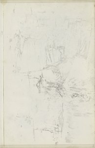 Abklatsch rysunku kredą na arkuszu 5 verso autorstwa Isaac Israels