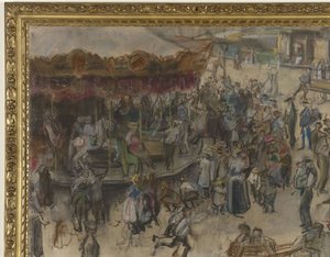 karuzela w Amsterdamie autorstwa Isaac Israels