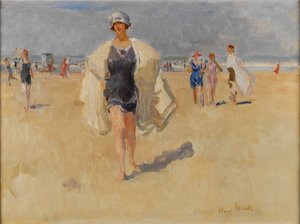 Dama na plaży w Viareggio