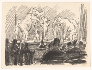 Występ słoni na scenie autorstwa Isaac Israels
