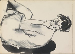 Siedząca kobieta nago autorstwa Isaac Israels