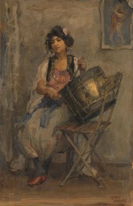 Pani perkusistka autorstwa Isaac Israels