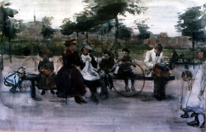 Ławka w parku, Amsterdam autorstwa Isaac Israels