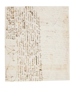 Dwie strony poprawek do Principia Mathematica autorstwa Isaac Newton