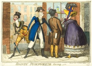 Dandy Pickpockets Nurkowanie autorstwa Isaac Robert Cruikshank