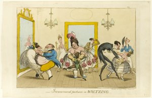 Niewygodni partnerzy w Waltzing autorstwa Isaac Robert Cruikshank