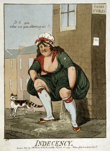 Nieprzyzwoitość, 1799 autorstwa Isaac Robert Cruikshank