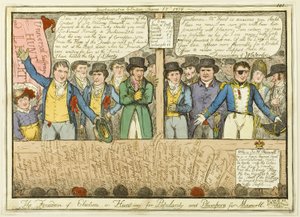 Wolność wyborów autorstwa Isaac Robert Cruikshank