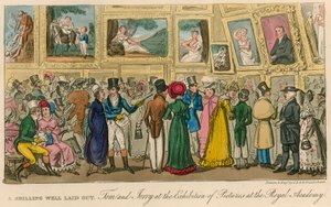 Dobrze wydany szyling: Tom i Jerry na wystawie obrazów w Royal Academy autorstwa Isaac, Robert and George Cruikshank