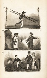Lamplighter, Watchman i Link-boy