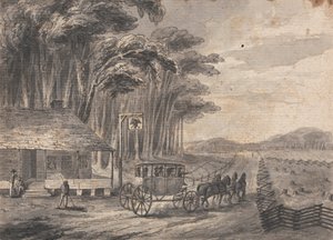 Amerykański wagon sceniczny autorstwa Isaac Weld