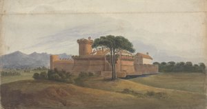 Zamek Ostia z górami w oddali autorstwa Isaac Weld