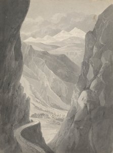 Przełęcz Gemmi/ Zejście do Leukas Bad (Szwajcaria) autorstwa Isaac Weld