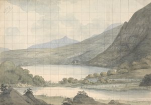 Jezioro Turk z widokiem na rzekę i wyspę Brikeen (Irlandia)