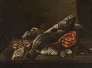 Martwa natura z rybą autorstwa Isaac van Duynen