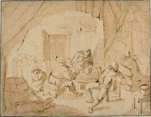 Chłopi pijący autorstwa Isaac van Ostade