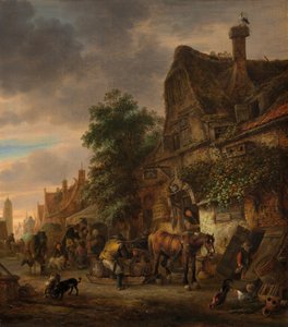 Robotnicy przed karczmą, 1645.