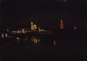 Iluminacja Kremla Moskiewskiego, 1896 autorstwa Isaak Ilyich Levitan