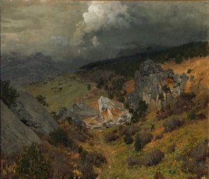 W górach krymskich, 1886 autorstwa Isaak Ilyich Levitan