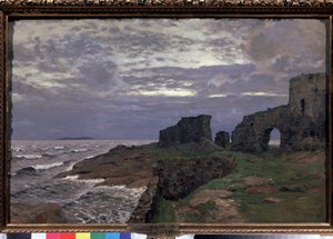 Remains of the past, Twilight, Finlandia - Obraz Isaaka (Izaaka) Ilyicha Levitana (1860-1900), olej na płótnie autorstwa Isaak Ilyich Levitan