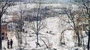 Wieś zimą autorstwa Isaak Israilevich Brodsky