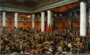 Deuxieme congres du Komintern (Internationale communee) - Uroczyste otwarcie II Kongresu Międzynarodówki Komunistycznej (Kominternu) - Isaak Izrailevich Brodsky (1884-1939). olej na płótnie