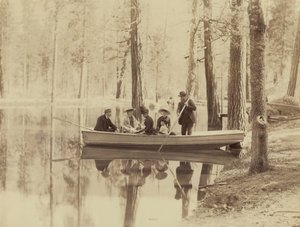 Scena nad jeziorem Stella, stacja Wawona, 1880 (zdjęcie) autorstwa Isaiah Taber