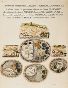 Miejsce pochówku w Hallstatt, kolekcja XIX-wiecznych akwareli (akwarela) autorstwa Isidor Engel