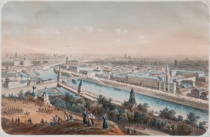 Panoramiczny widok Moskwy, lata 20. XIX wieku