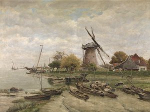 Skalda w Mariakerke (olej na płótnie) autorstwa Isidore Meyers