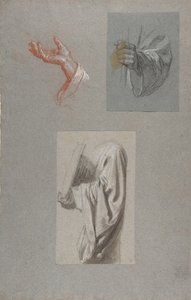 a. Ręka św. Remiego, ur. Ręka św. Remiego, c. Studium draperii dla księgi gospodarstwa akolity..., XIX w autorstwa Isidore Pils