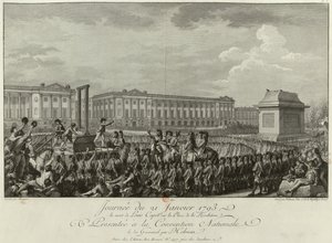 Egzekucja Ludwika XVI na Placu Rewolucji w dniu 21 stycznia 1793 r. 1794