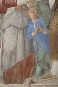 Dziecko, fragment z Ofiarowania Jezusa w Świątyni, 1623-34 autorstwa Isidoro Bianchi