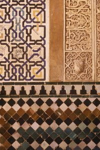 Szczegół projektu płytki w patio de Mexuar (ceramika) autorstwa Islamic School