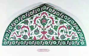 Nadproże kaflowe, ze Stambułu, Turcja (fajans) autorstwa Islamic School
